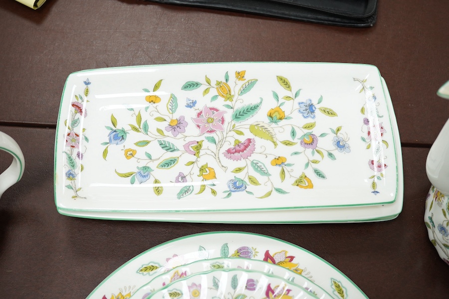 A Hadden Hall floral design part tea and coffee service, with sandwich plates, etc. (59). Condition - mostly good